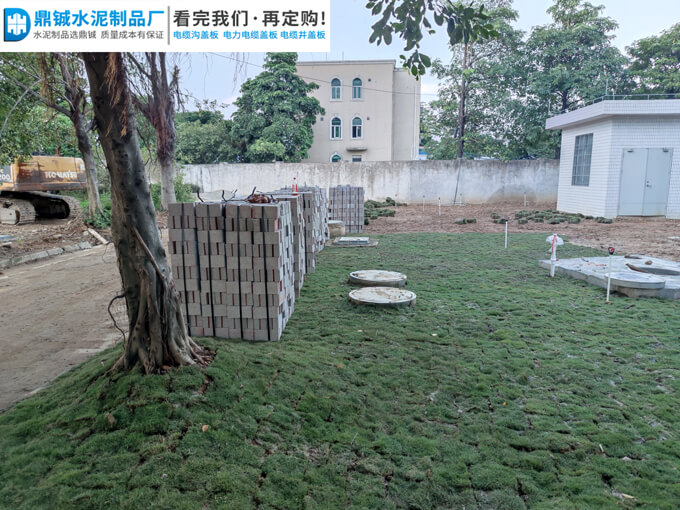 肇庆四会华南水务污水厂透水砖道路工程案例图片-2