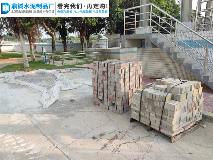 肇庆四会污水处理厂厂区透水砖道路工程案例图片-1