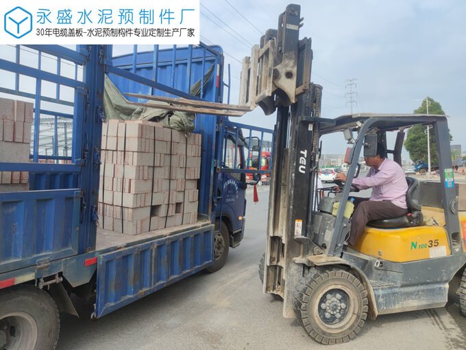 维龙肇庆高新区物流园项目定制8分厚混凝土透水砖案例图片-3